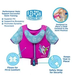Kids' Deluxe Swim Trainer Vest With Collar -Speedo Store 5665917108392 pinkblue 4a