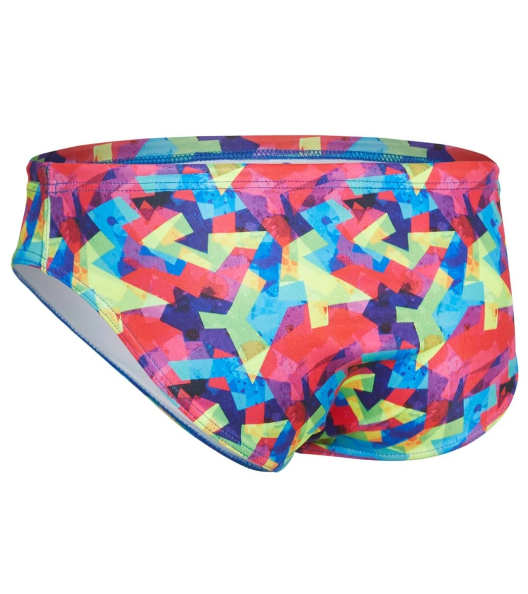 TURBO Men's Bright Splash Of Color Water Polo Brief 2 TURBO Men's Bright Splash Of Color Water Polo Brief - Image 2