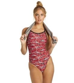 Shark Thin Strap One Piece Swimsuit 9 Shark Thin Strap One Piece Swimsuit -Speedo Store 5667029352616 red 5a