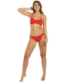 TYR Women's Solid Trinity Bikini Top 8 TYR Women's Solid Trinity Bikini Top -Speedo Store 5669092458664 red 4a
