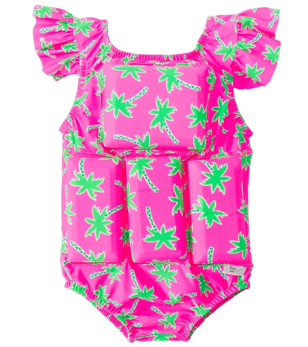 Girls' Palm Tree Floatation Swimsuit 1 Girls' Palm Tree Floatation Swimsuit