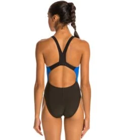 Reactor Splice Competition Back One Piece Swimsuit -Speedo Store 5672674853032 blackblue 3a
