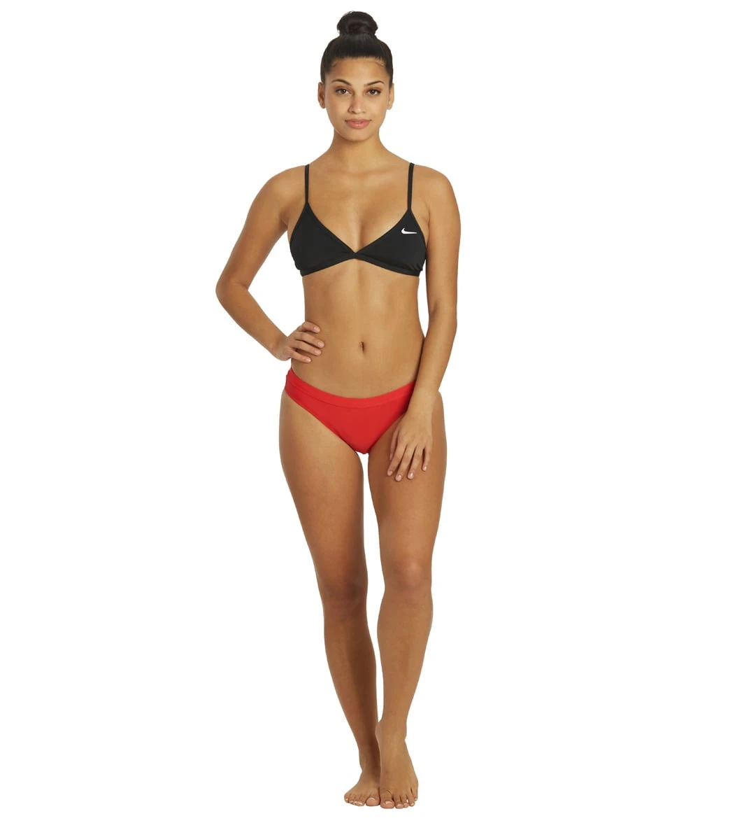Nike Women's HydraStrong Solid Tie Back Bikini Top 4 Nike Women's HydraStrong Solid Tie Back Bikini Top - Image 4