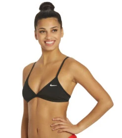Nike Women's HydraStrong Solid Tie Back Bikini Top 9 Nike Women's HydraStrong Solid Tie Back Bikini Top -Speedo Store 6033745674408 black 5a