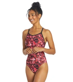 Cogent Thin Strap One Piece Swimsuit -Speedo Store 6942386847912 red 4a