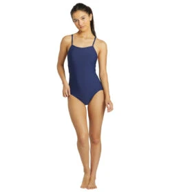 Women's Belle Solid One Piece Swimsuit -Speedo Store 7012300619944 navy 4a