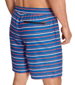 Reebok Men's Stripe Flow 9" Swim Trunks -Speedo Store 7167533973672 navyblue 4a