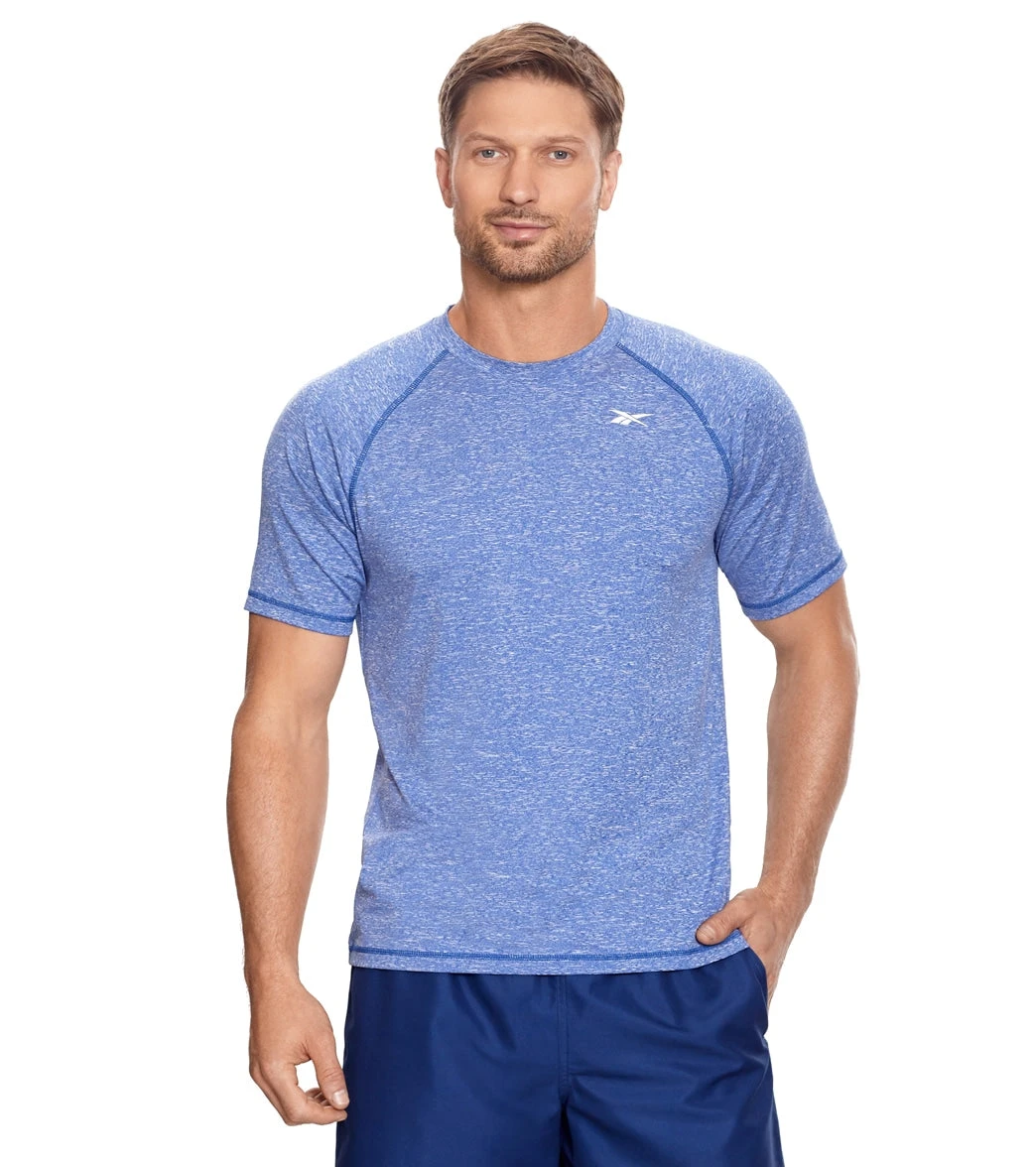 Reebok Men's Heathered Black Raglan Swim Tee 1 Reebok Men's Heathered Black Raglan Swim Tee