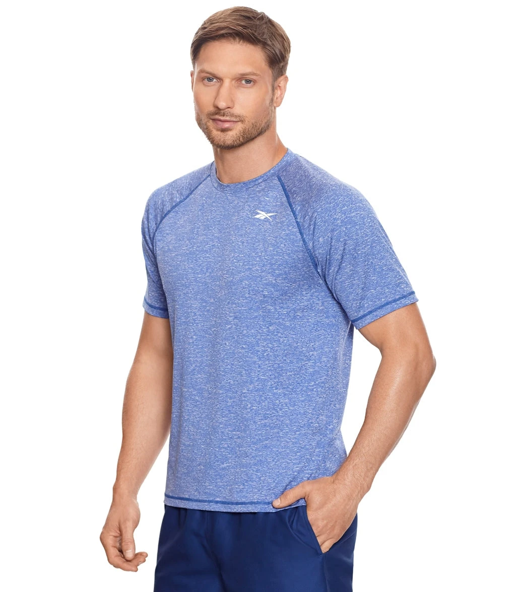 Reebok Men's Heathered Black Raglan Swim Tee 2 Reebok Men's Heathered Black Raglan Swim Tee - Image 2