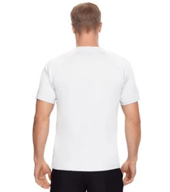 Reebok Men's Solid White Raglan Swim Tee -Speedo Store 7167536365736 grey 3a