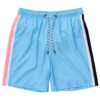 Men's Blue Retro Stripe Swim Trunks