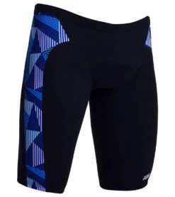 Funky Trunks Men's Blue Bars Jammer Swimsuit -Speedo Store 7394938618024 bluebars 5a