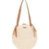 Round Straw Shoulder Tote
