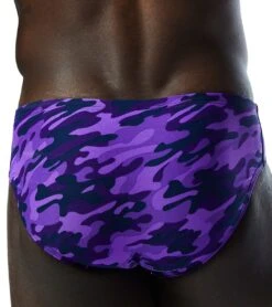 TYR Men's Camo Racer Brief Swimsuit -Speedo Store 7415993106600 purplecamo 8a