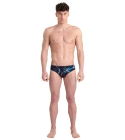 Arena Men's Allover Brief Swimsuit -Speedo Store 7468266913960 blackmulti 3a