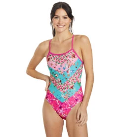 Sporti X Emma Weyant Patchwork Micro Back One Piece Swimsuit -Speedo Store 7474625839272 patchwork 6a