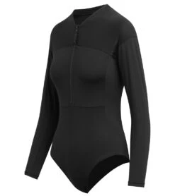 Dakine Women's HD Long Sleeve UPF 50 One Piece Swimsuit -Speedo Store 7476061503656 black 8a
