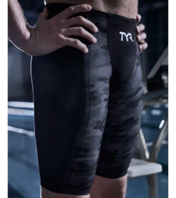 TYR Men's Shockwave High Waist Camo Jammer Tech Suit Swimsuit 19 TYR Men's Shockwave High Waist Camo Jammer Tech Suit Swimsuit -Speedo Store 7494507004072 blackcamo 8a