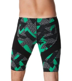 Speedo Men's Ruse Blocks Jammer Swimsuit -Speedo Store 7510256517288 speedogreen 3a