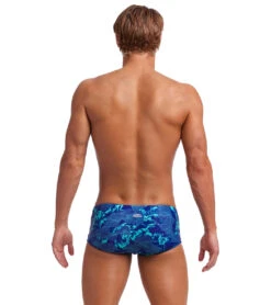 Funky Trunks Men's Deep Blue Classic Trunk Square Leg Swimsuit -Speedo Store 7517439361192 deepblue 3a