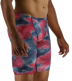 TYR Men's Starhex Jammer Swimsuit -Speedo Store 7539490259112 redmulti 5a
