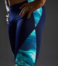 TYR Men's Mezio Blade Jammer Swimsuit -Speedo Store 7539493994664 tealmulti 10a