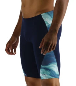 TYR Men's Mezio Blade Jammer Swimsuit -Speedo Store 7539493994664 tealmulti 4a
