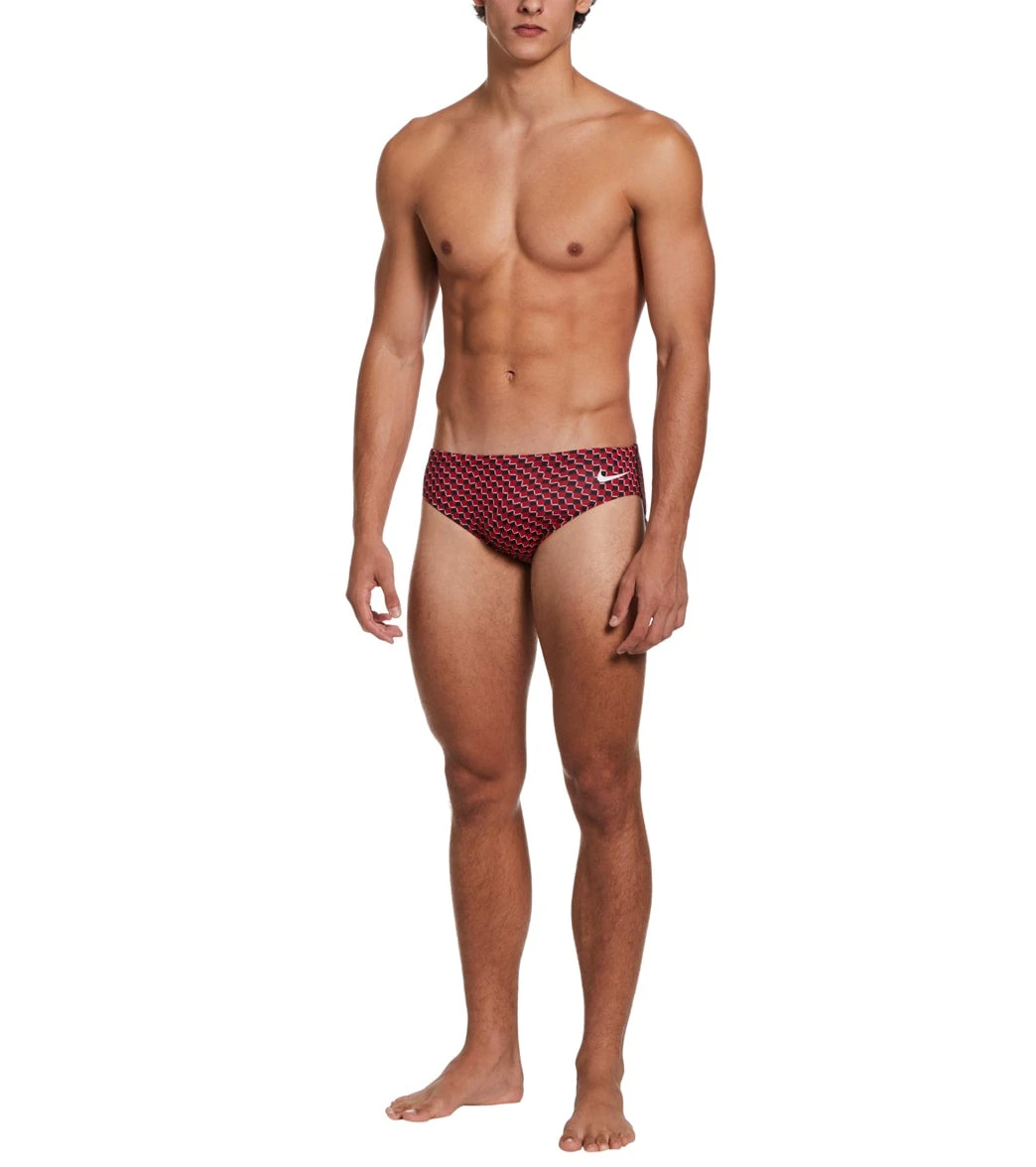 Nike Men's Drippy Check Brief Swimsuit 3 Nike Men's Drippy Check Brief Swimsuit - Image 3
