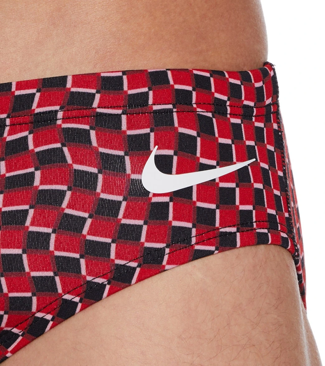 Nike Men's Drippy Check Brief Swimsuit 4 Nike Men's Drippy Check Brief Swimsuit - Image 4