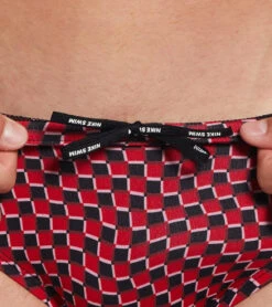 Nike Men's Drippy Check Brief Swimsuit 9 Nike Men's Drippy Check Brief Swimsuit -Speedo Store 7547167998120 universityred 5a