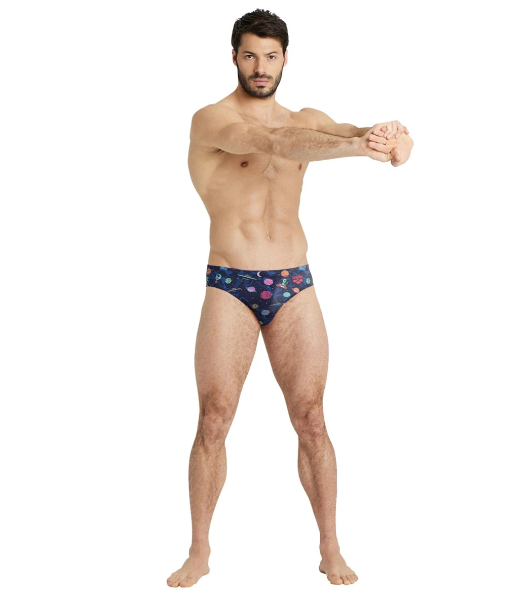 Arena Men's Drew Kibler Space Aliens Brief Swimsuit 3 Arena Men's Drew Kibler Space Aliens Brief Swimsuit - Image 3