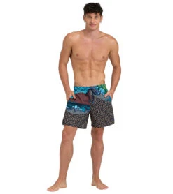 Arena Men's 16" Placed Beach Boxer Swim Trunks -Speedo Store 7792825827496 skybeach 3a